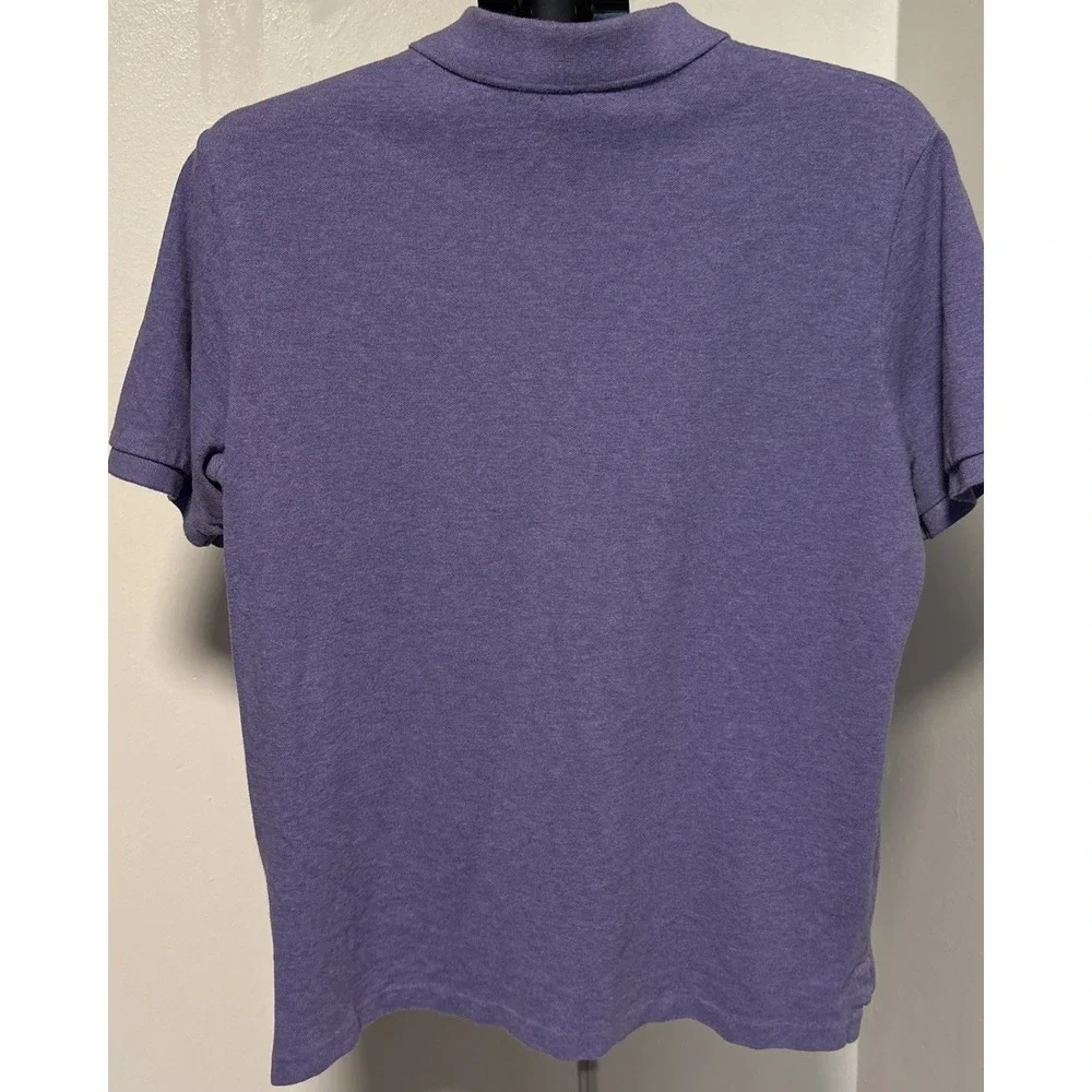Polo Ralph Lauren Mens Purple Short Sleeve Cotton Pique Polo Shirt Size M Pony